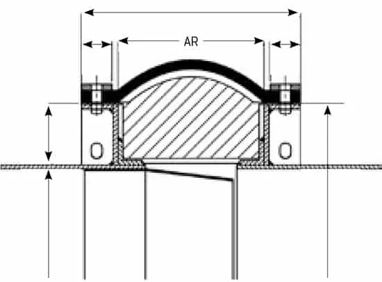 Tube expansion joint I attached to extracted mounting flange